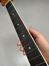 AAAA Ebony Reverse headstock 22fret Roasted Maple Electric guitar neck Binding