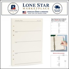 Undated A5 Planner Refills - 6-Ring Inserts for Daily and Weekly Organization