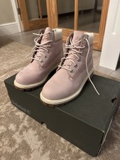 Timberland Premium 6-inch Waterproof Boot Medium Purple Nubuck Size 3.5