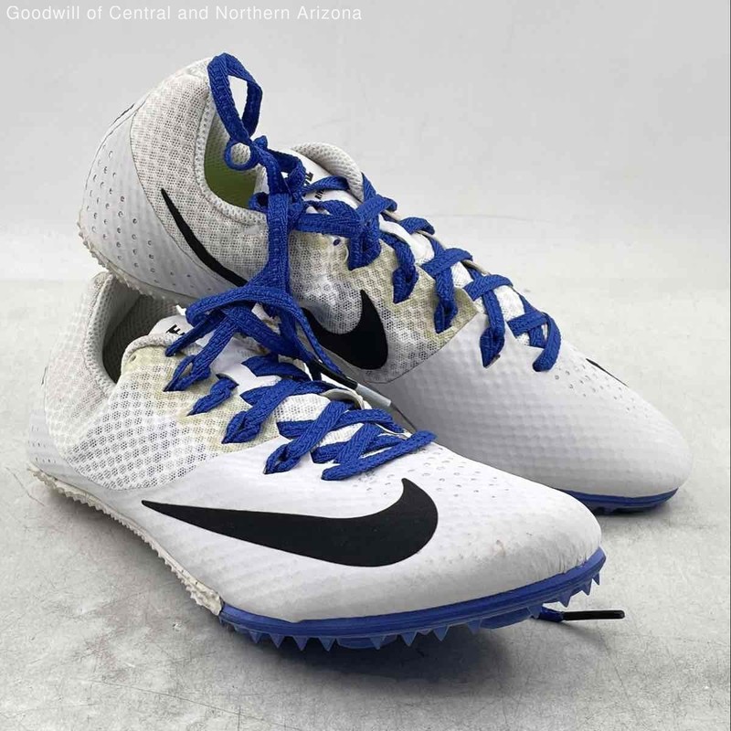 Track & Field Nike Black , White W/ Blue Laces Sprint Racing Shoes Size 8