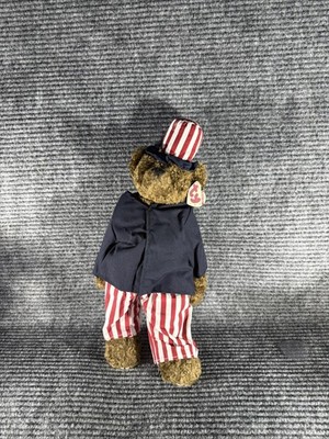 Ty Attic Treasures Samuel Bear Uncle Sam Patriotic USA Plush Vintage
