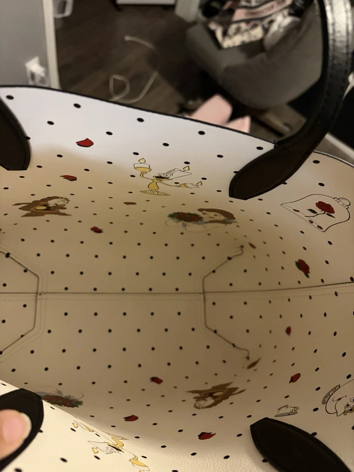 Disney X Kate Spade New York Beauty And The Beast Reversible Tote EUC - Image 4 of 4