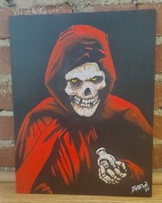 Karmazynowy duch....11"x 14" płótno...... oryginalna ilustracja farbą akrylową