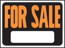 1 Piece 3006 For Sale Plastic Sign, 8.5 x 12, Orange, Black, Business, Home