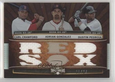 2011 Triple Threads Relic Combos Sepia 11/27 Carl Crawford Adrian Gonzalez 7xr