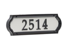 Products Nite Bright Address Sign 16" X 4.5" Black Numbers White Reflective Back