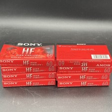 Sony HF High Fidelity 60 Minute Audio Cassette Normal Bias Lot of 8 Blank Tapes
