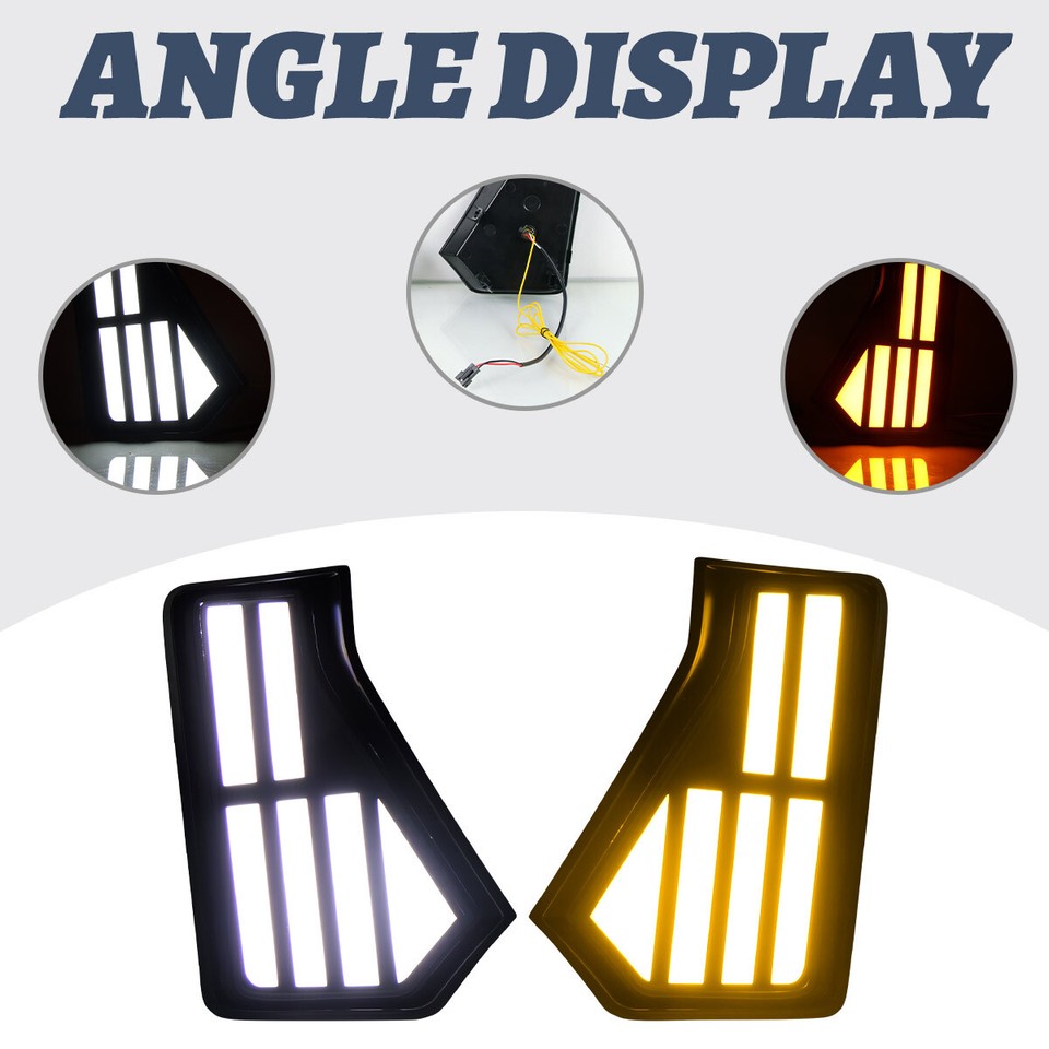 For Toyota 2024+ Front Fog Light Side Grille Daytime Running