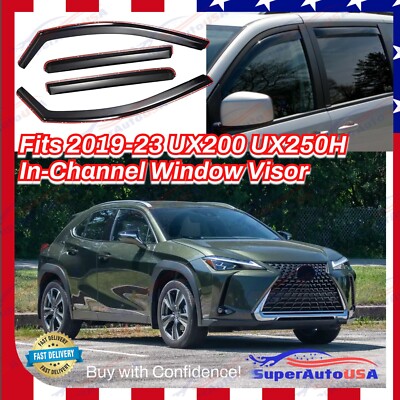 For Lexus UX200 250H 2019-2023 In-Channel Vent Window Visors Sun Guard Deflector