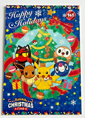 2024 POKEMON CHRISTMAS Collectoons Card #141 EEVEE PIKACHU LITTEN