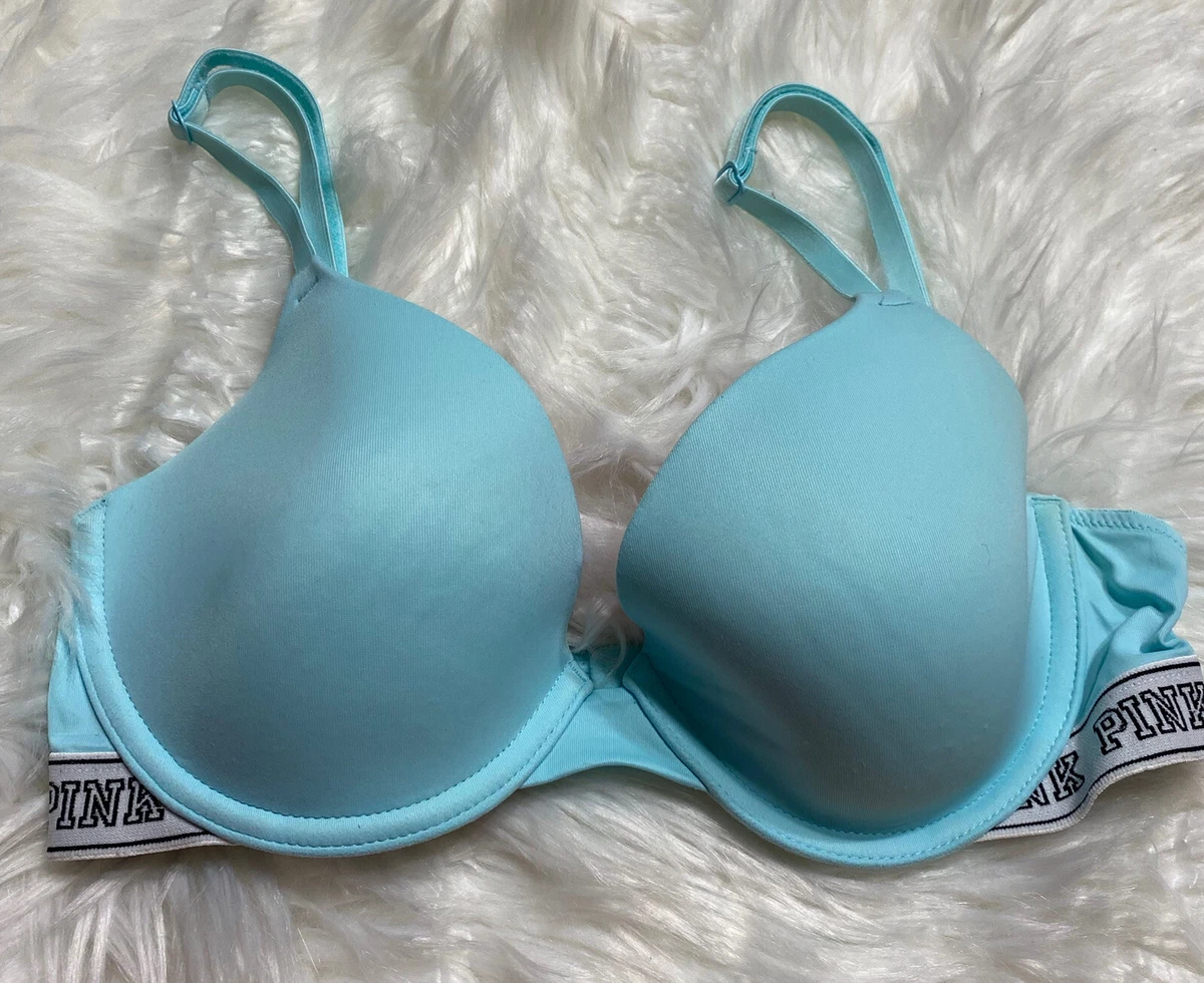 Victoria's Secret Runaway Teal Blue Lace Full Cup Unlined Bra