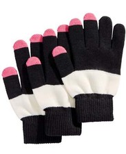 INC International Concepts Pair 1 Tech Glove Set, Black, One size