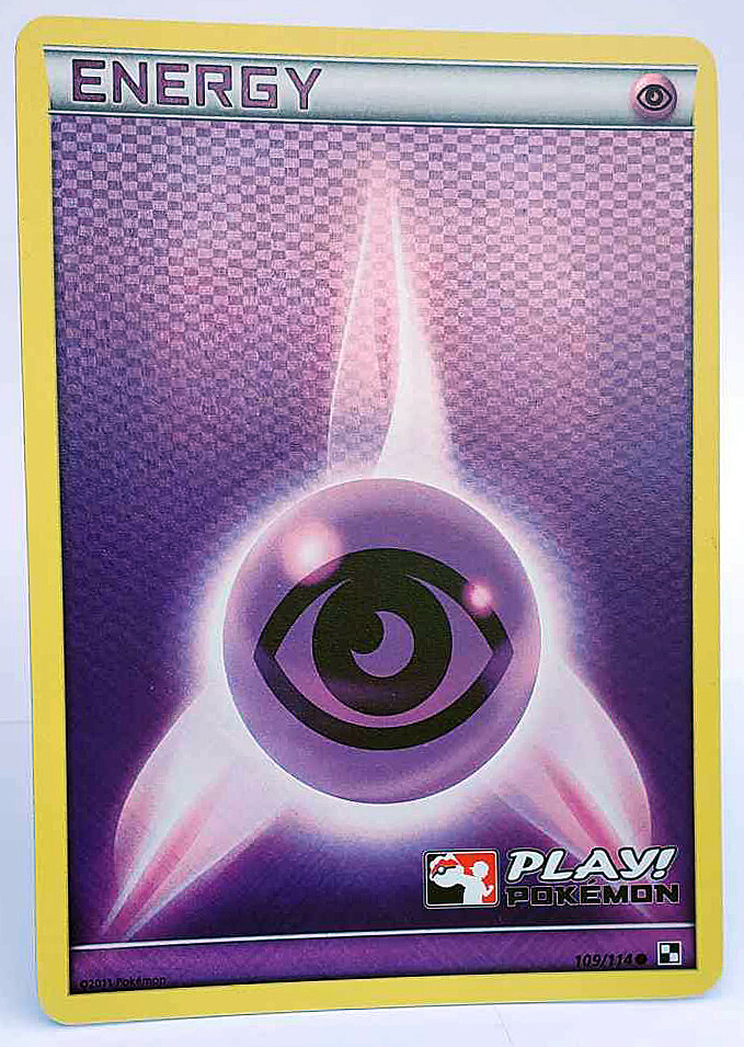 Psychic Energy - 109/114 - Crosshatch Holo Play! Promo Pokemon Card TCG NM