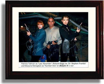 16x20 Framed Babylon 5 Autograph Promo Print - Cast Signed