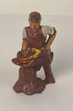 Vintage Barclay Manoil 417 Lead Toy Blacksmith Figure With Forge