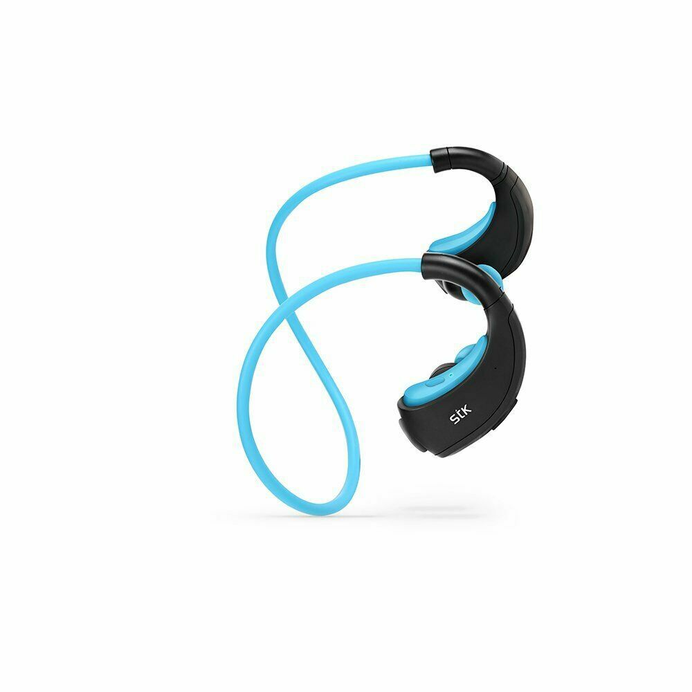 STK Air Sports Sweat Proof Bluetooth Wireless Earphones Black Blue 