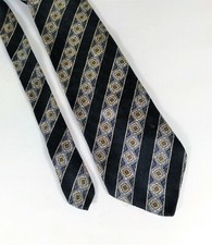Oleg Cassini Men's Striped Necktie 100% Silk 4 x 57" Made in USA