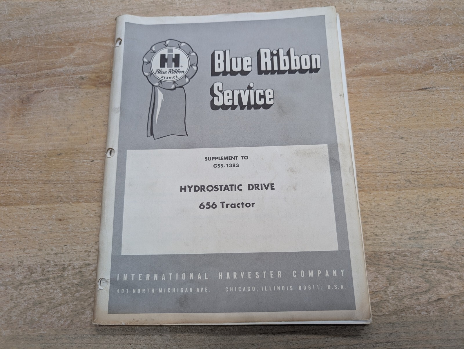 International Harvester Farmall 656 Hydrostatic Drive Blue Ribbon Service Manual