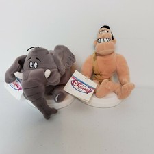 Disney Store George of the Jungle Bean Bag Plush George and Shep Lot of 2