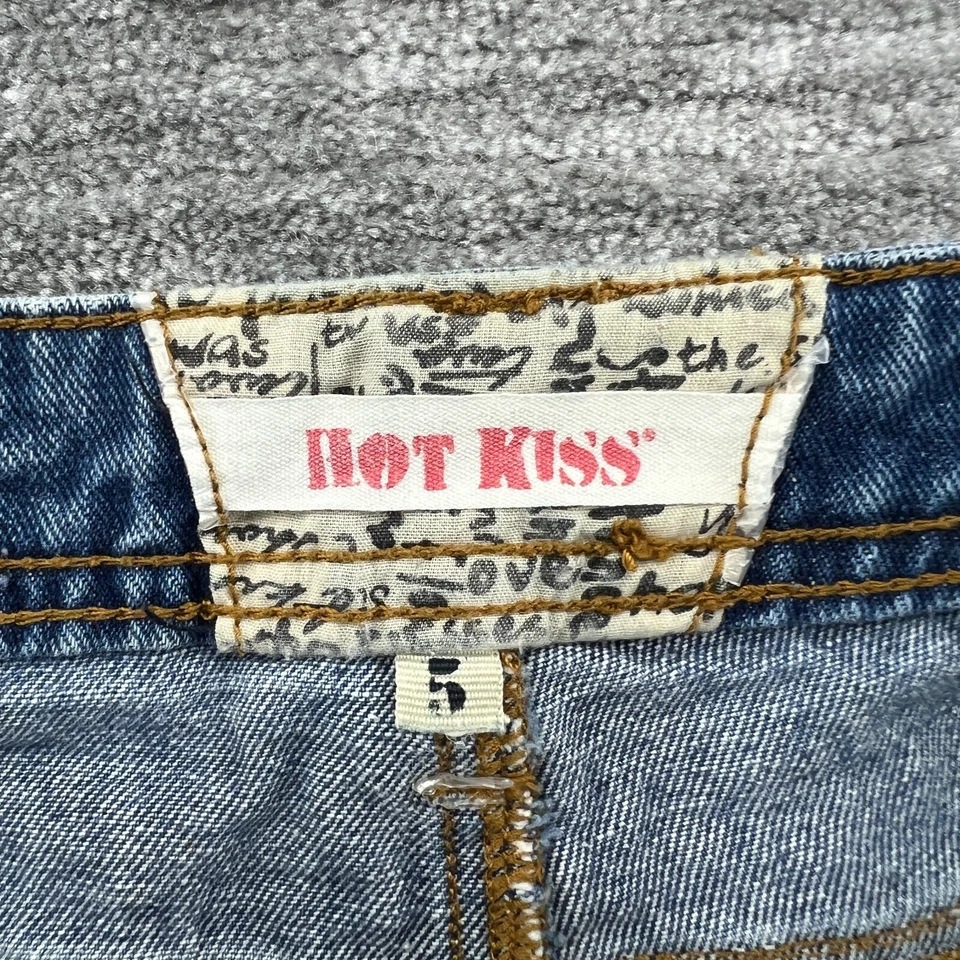 Hot Kiss Shorts Talla 5 Mujeres Cici Short Cut Off Tiro Medio Lavado Medio Azul Denim Foto 3 de 4