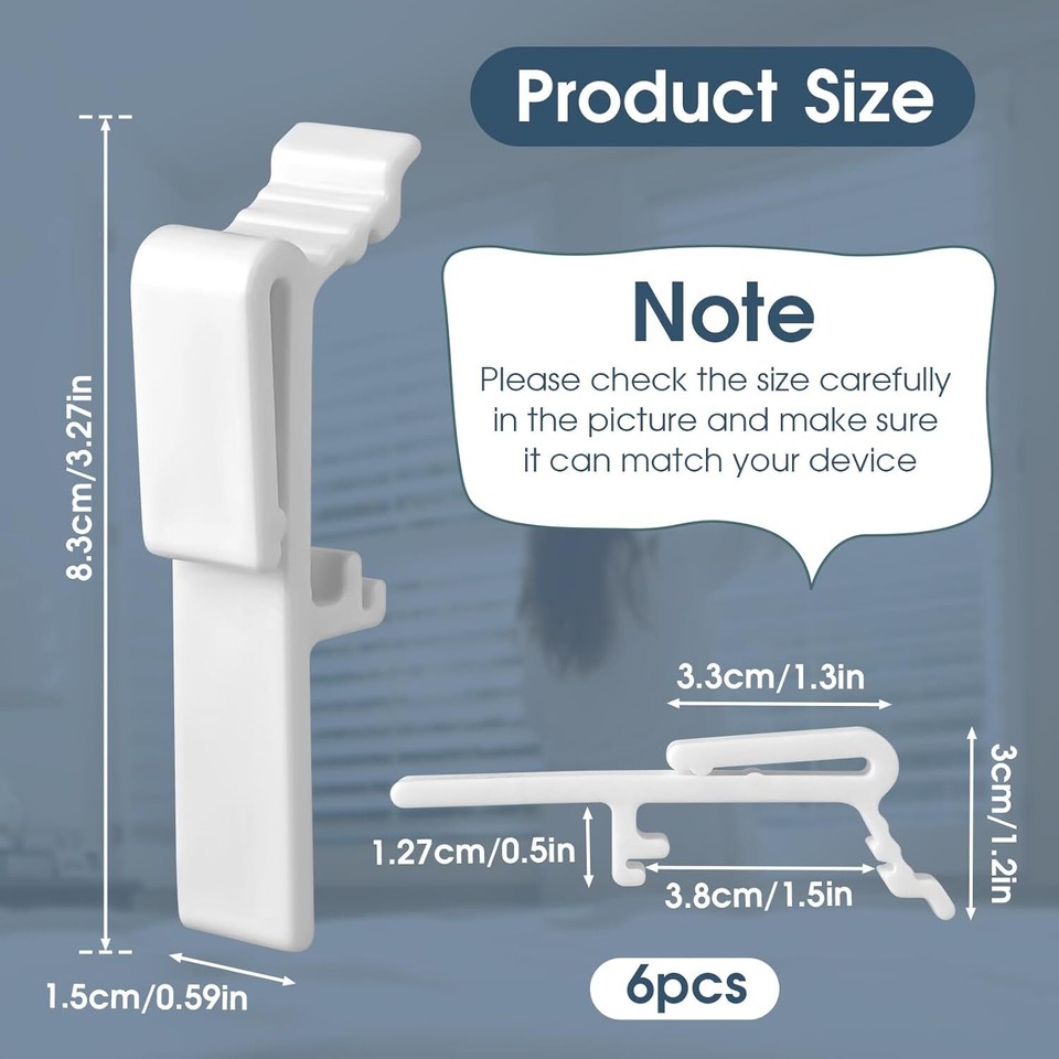 6 PCS Blind Valance Clips Blind Dust Cover Valance Clip Holder Window