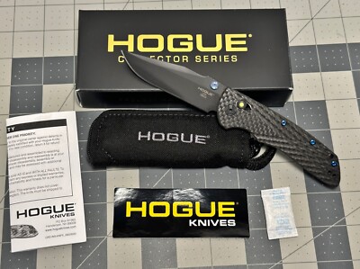 Hogue  24299-LIM Carbon Fiber DEKA COLLECTOR SERIES Clip Pt. 20CV Folding Knife