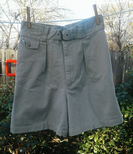 Vtg Ralph Lauren Country Shorts 6 Khaki 90s Preppy Belt Authentic Dry Good