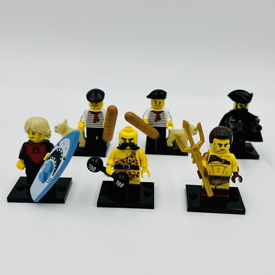 Lego Minifigures Series 17 Lot of 6 Characters Each Complete including Surfer