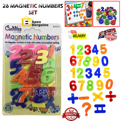 26 Stck. Kinder Früh Zuhause Lernen Lehren MAGNETISCHE Zahlen Kühlschrankmagnete Spielzeug Set