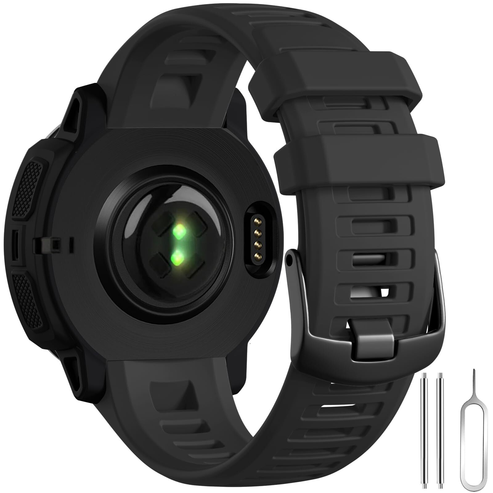 Compatible with Garmin Instinct Watch Bands Replacement, 22mm Soft Silicone S...
