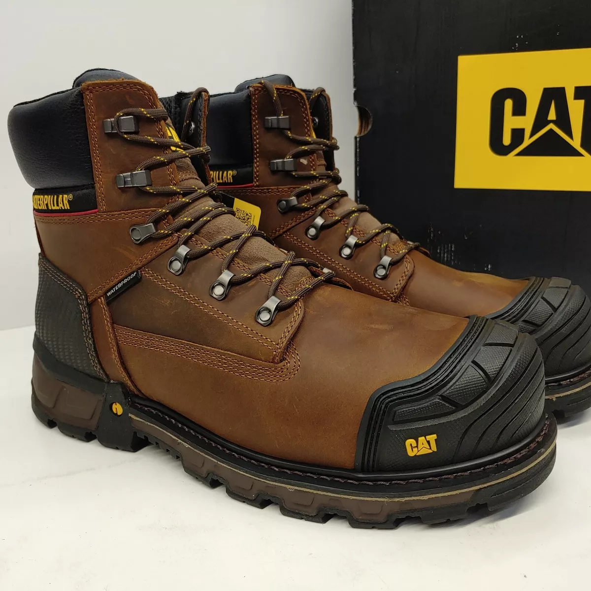  Cat Footwear Men's Excavatorxl 6 Wp Ct Construction Boot,  Dark Brown, 7