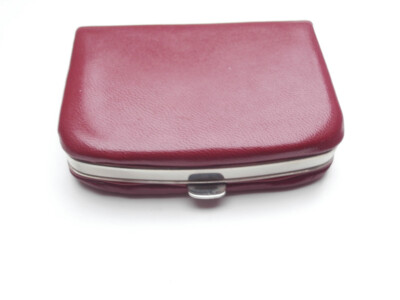 APOLLO SOLINGEN Rasierhobel nur ETUI DE Travel Razor Leather Case RED Unused!!
