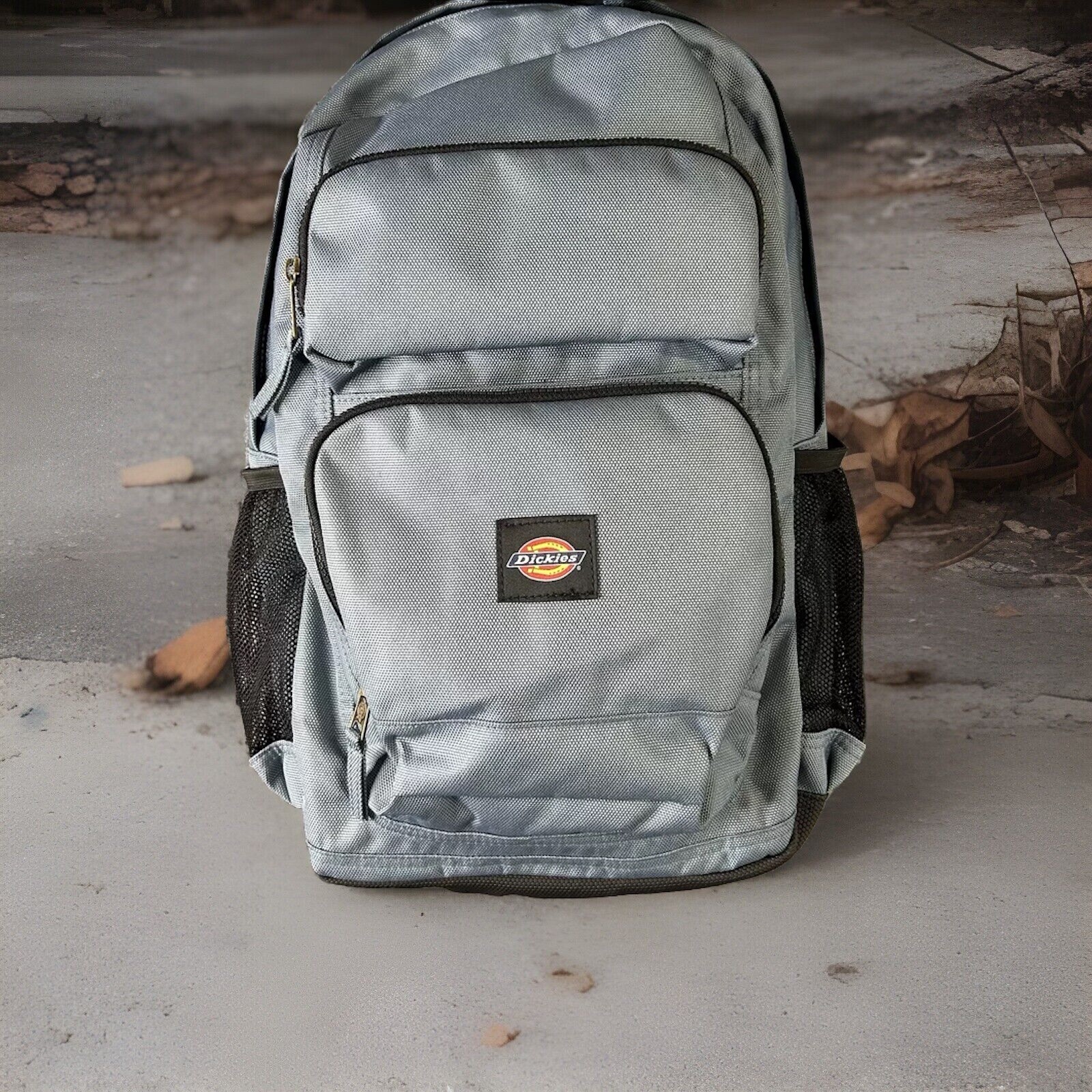 New Dickies Backpack Blue 3 Pocket Water Bottle Side Pockets