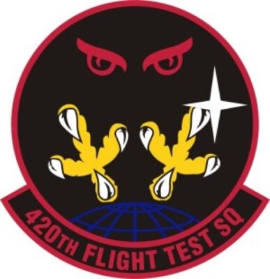 USAF 420th Flight Test Squadron Self-Adhesive Vinyl Decal