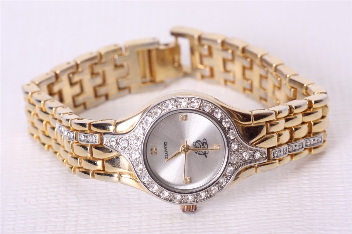 ?NU SKIN faux diamonds watch Pink gold and diamonds watch main image 4