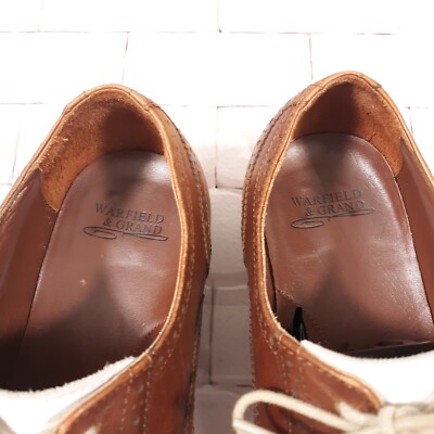 BRAND NEW Warfield & Grand 209105 Men\'s Brown Wingtip Oxford Shoes Size 9 Warfield & Grand Hastings Men Shoes Brown Leather Oxford  main image 3
