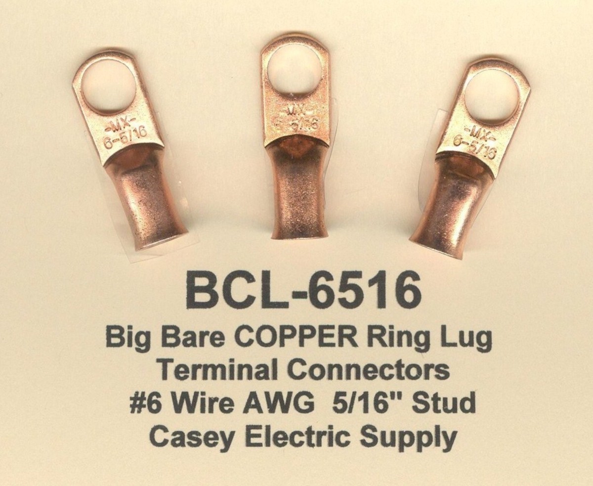 144-Piece Battery Ring Terminal Kit – #8 To 1/0 AWG Gauge, Compression Lugs