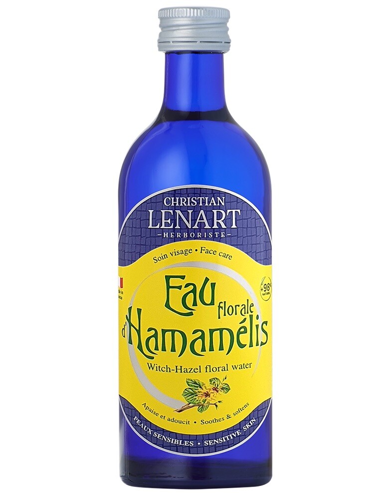 Eau d’Hamamélis Christian LENART 200ml soin botanique traditionnel en flacon bleu