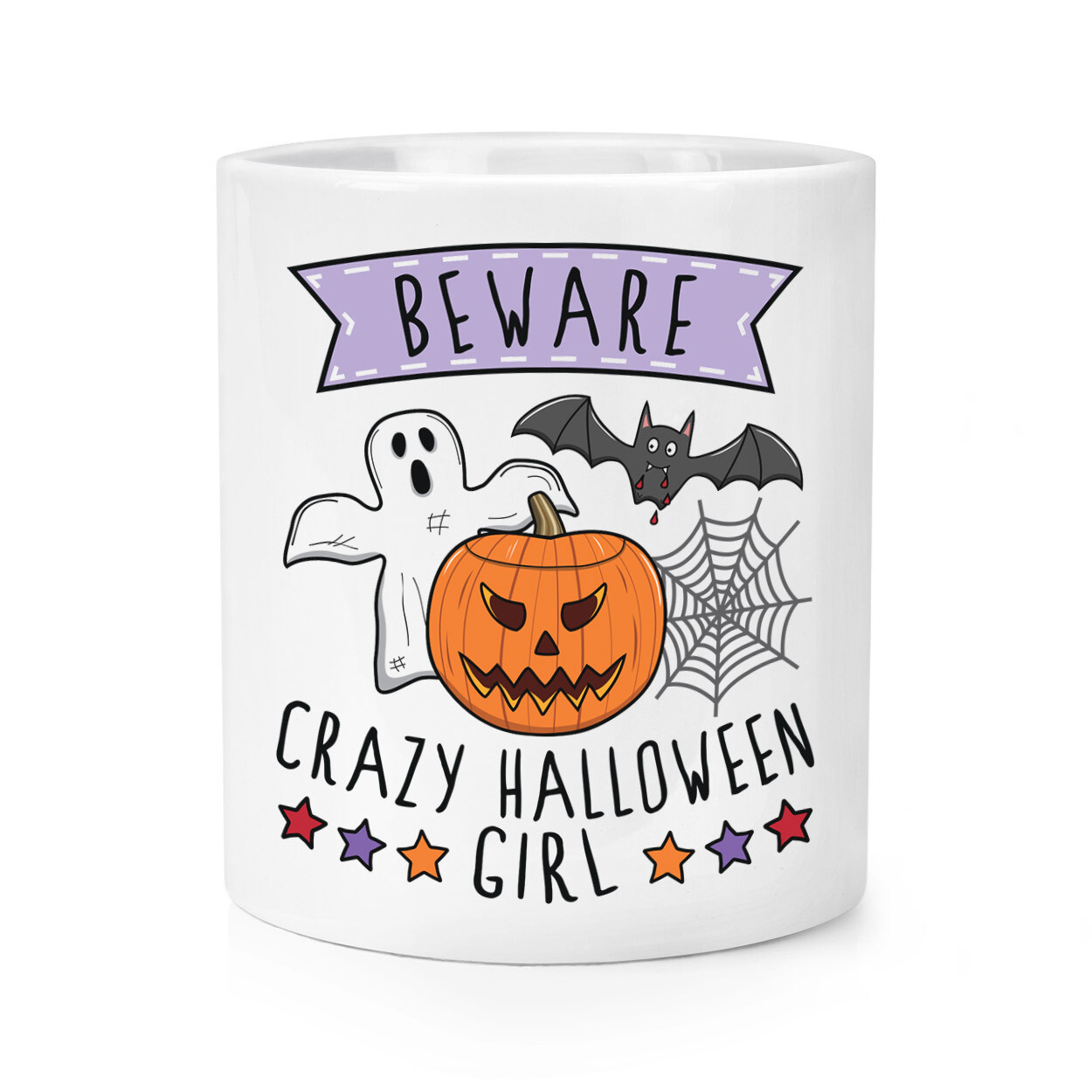 Beware Pazzo Halloween Bambina Trucco Pennello Matita Pentola Ghost Figlia Funny