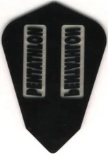 Black PENTATHLON Fantail Dart Flights: 3 per set