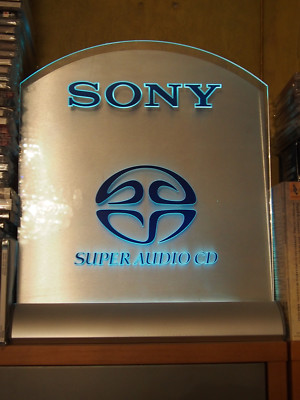 Super Audio CD neon sign / SACD Reklameschild from Sony - super extremely rare