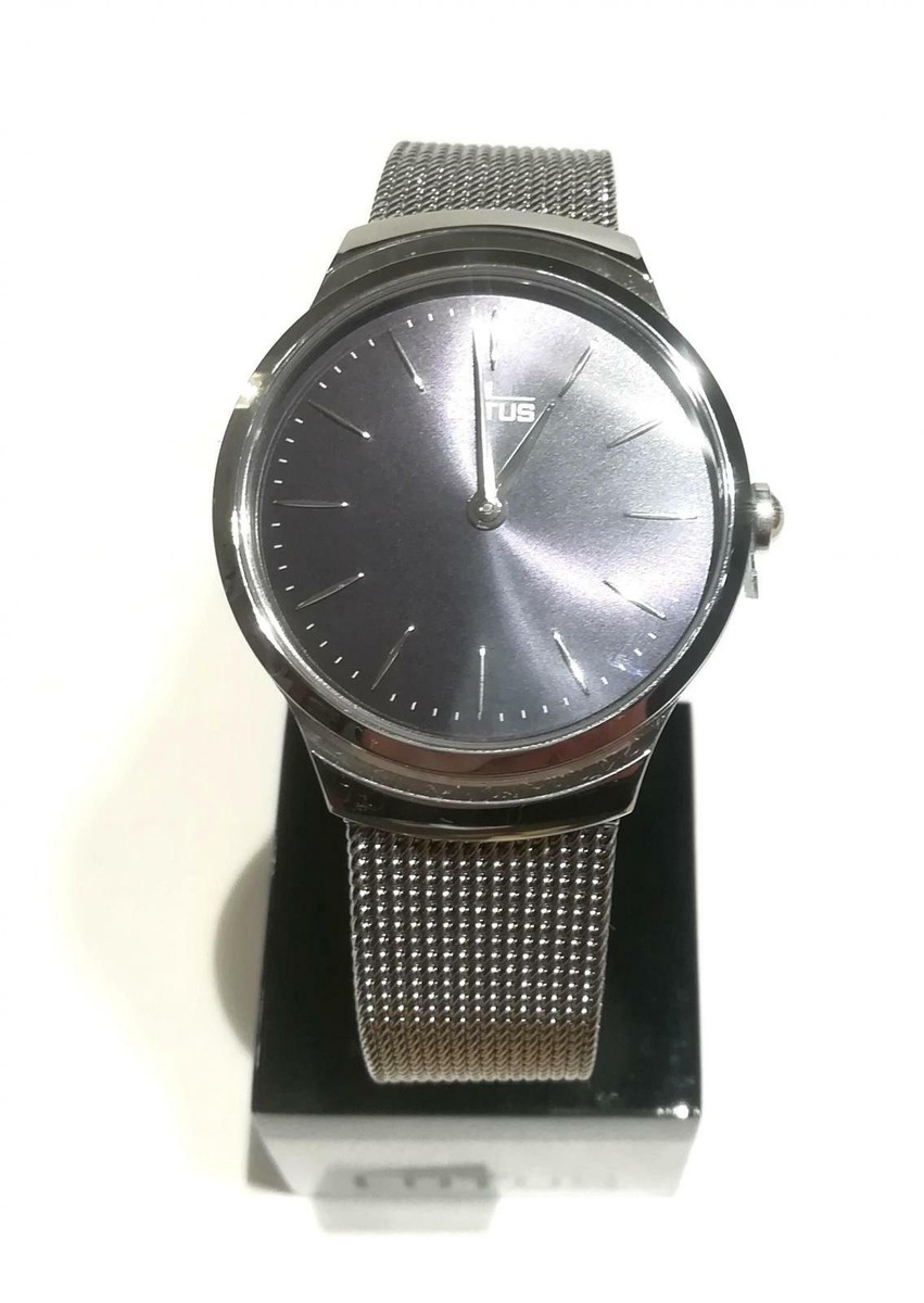 OROLOGIO TEMPO UOMO LOTUS 18493 2 ACCIAIO 39 GRIGIO QUARZO ORIGINALE NEW