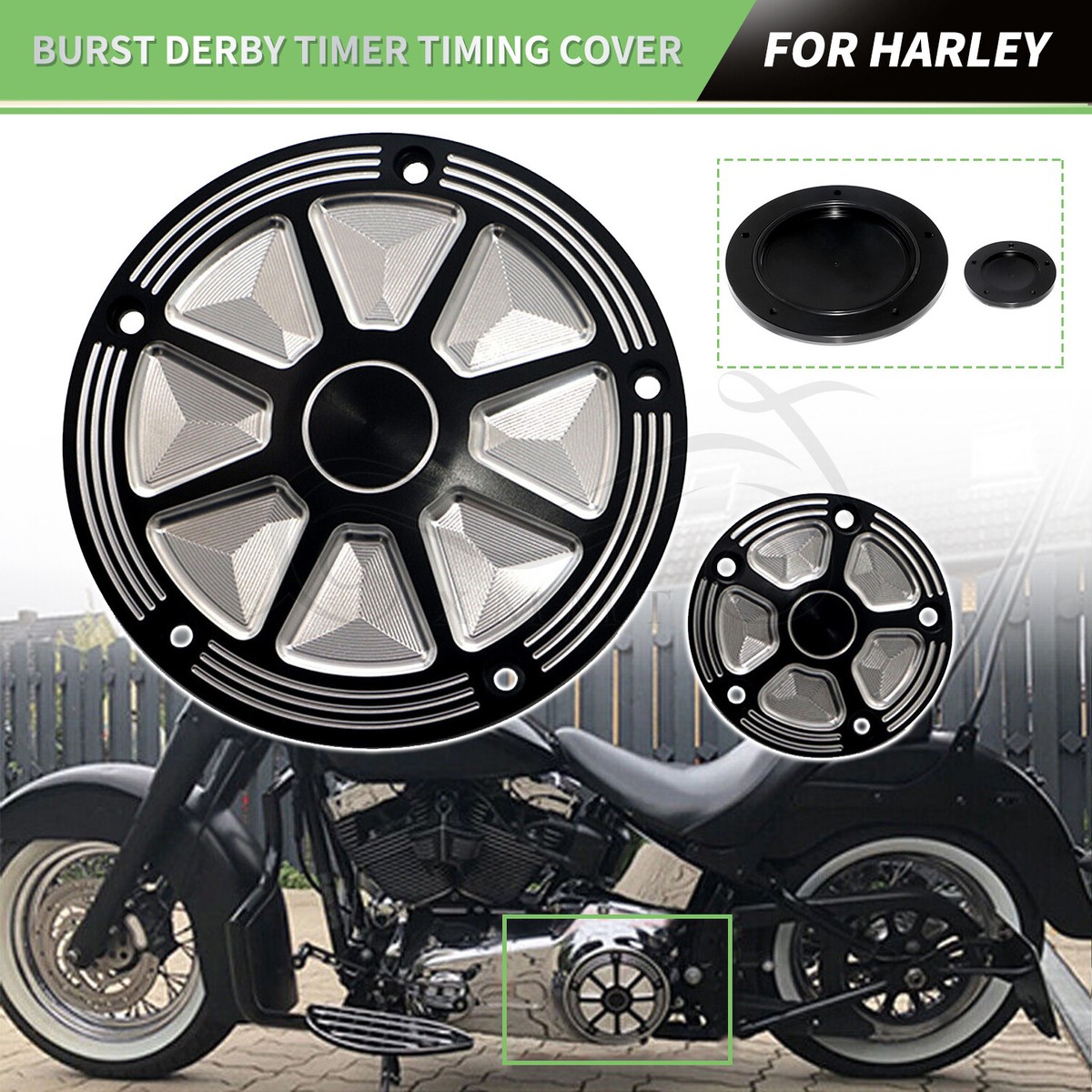 CNC Aluminum 5-Hole Derby Timing Cover For Harley Dyna Electra