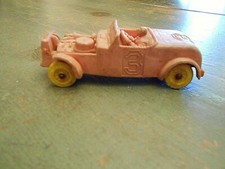 Vintage Auburn Faded Rubber Toy #3 Roadster Hot Rod Made in USA #512