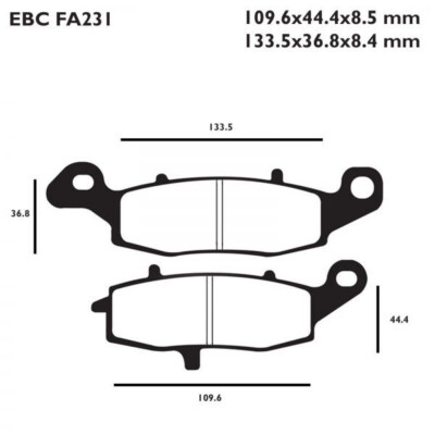 EBC Bremsbeläge FA231 – Bremsen Set Für Optimale Bremswirkung Mit Originalem Design