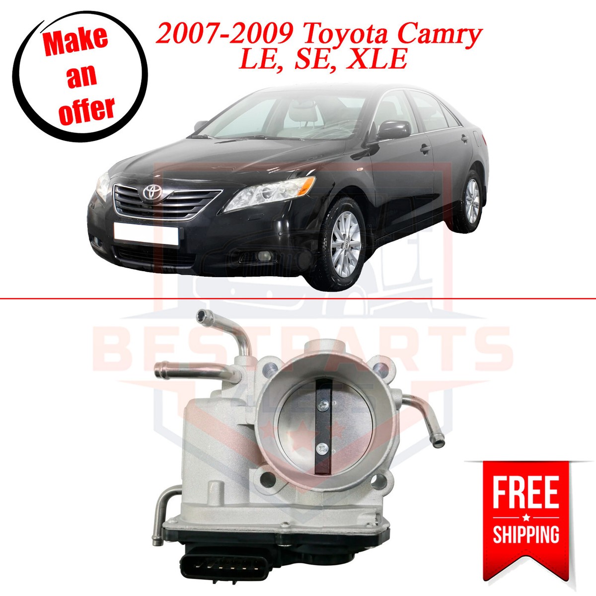 New Throttle Body 220300H031 for 2007-2009 Toyota Camry LE, SE