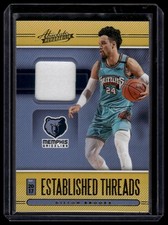 2020 Absolute Memorabilia #ET-BRO Dillon Brooks Established Threads Level 1