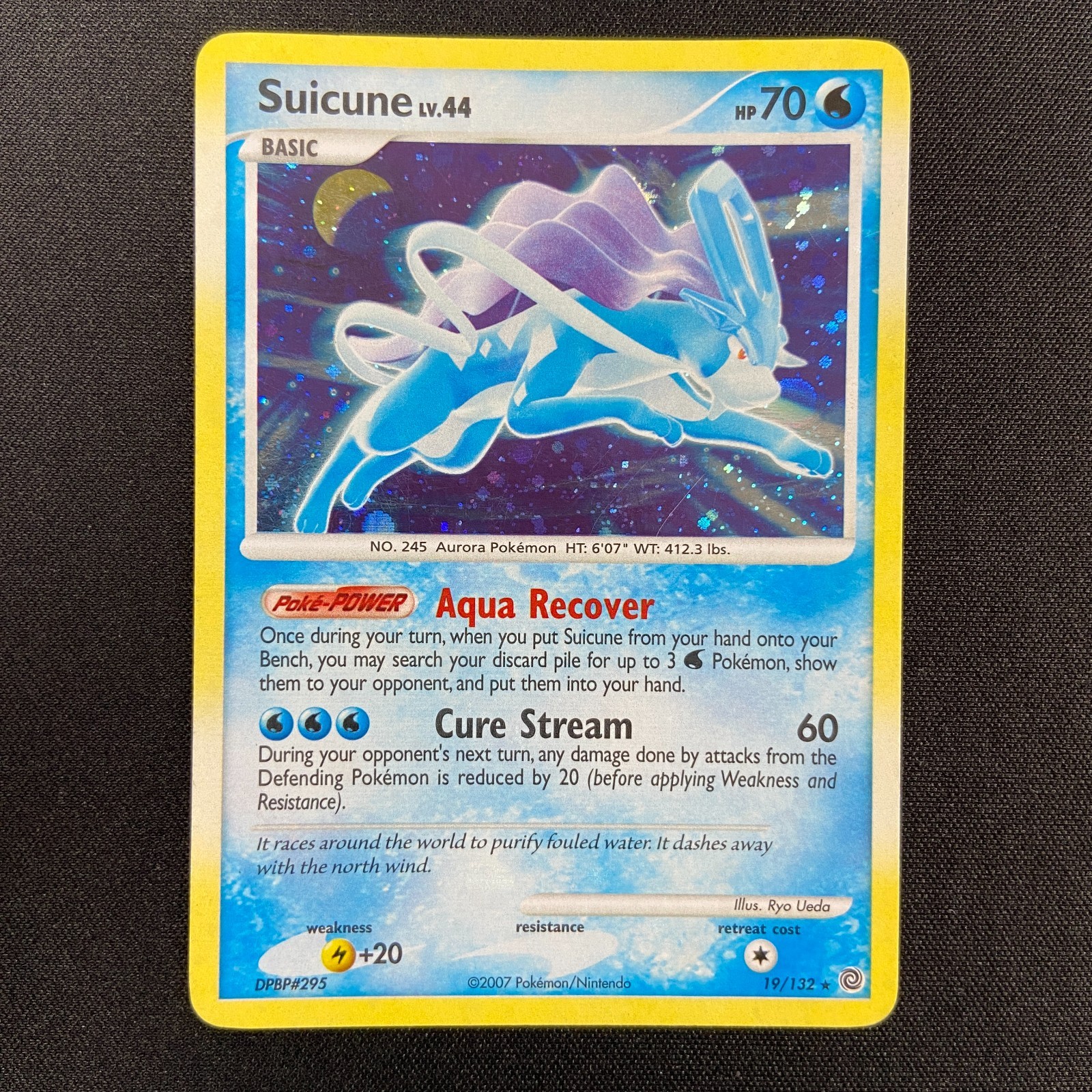 Pokemon TCG Suicune Secret Wonders 19/132 Holo Rare 70 HP Eng