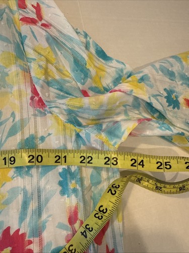Alfred Dunner Damen-Tunika rosa blau weiß Blumen bestickt Top Größe 16 neu mit Etikett - Bild 3 von 8