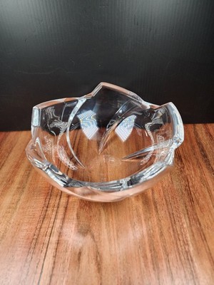Tiffany & Co Crystal Centerpiece Bowl JR Josef Riedel Flared Flower Signed 